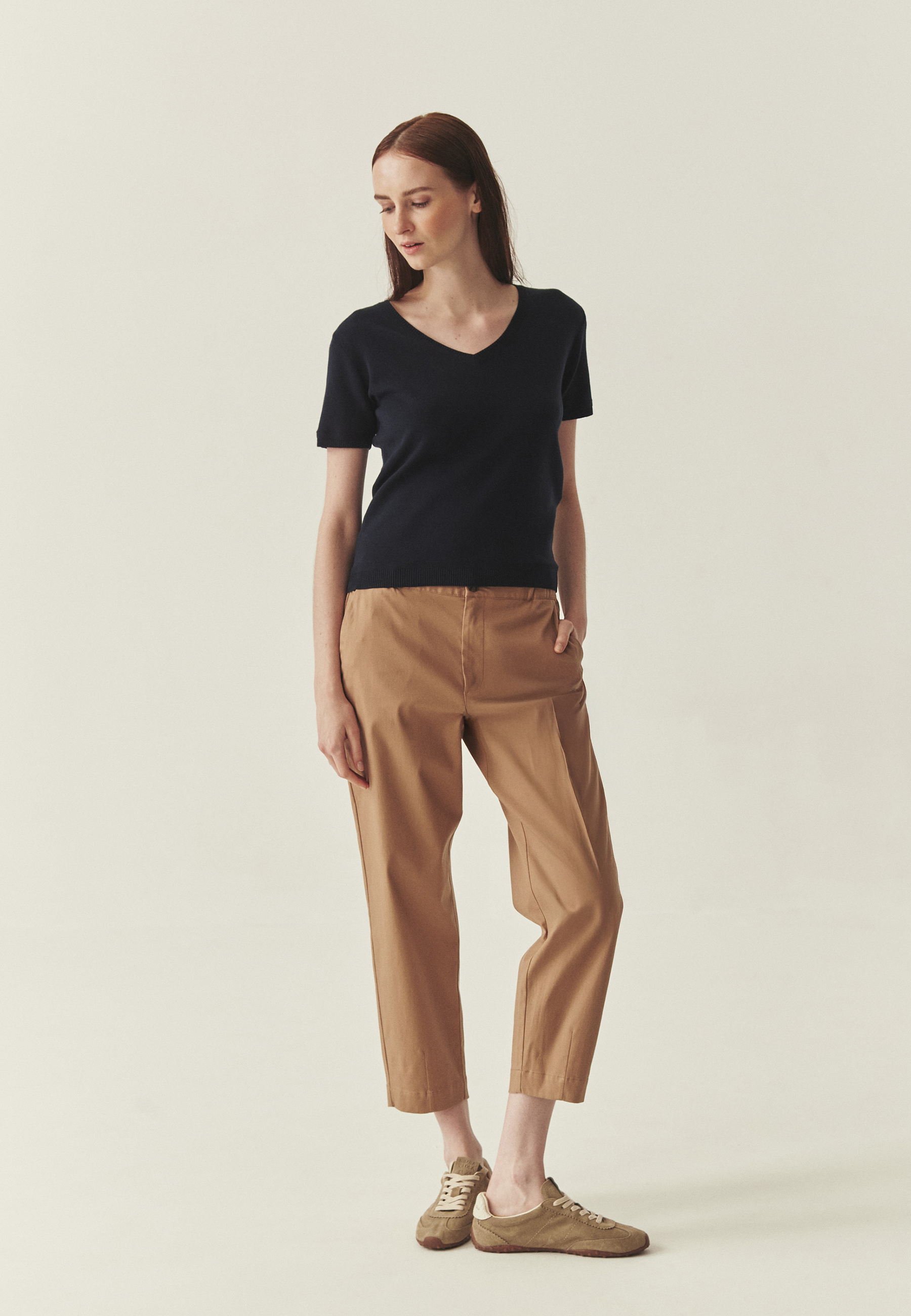 BLUZĂ DIN BUMBAC TRICOTAT - EMIS BLEUMARIN 2