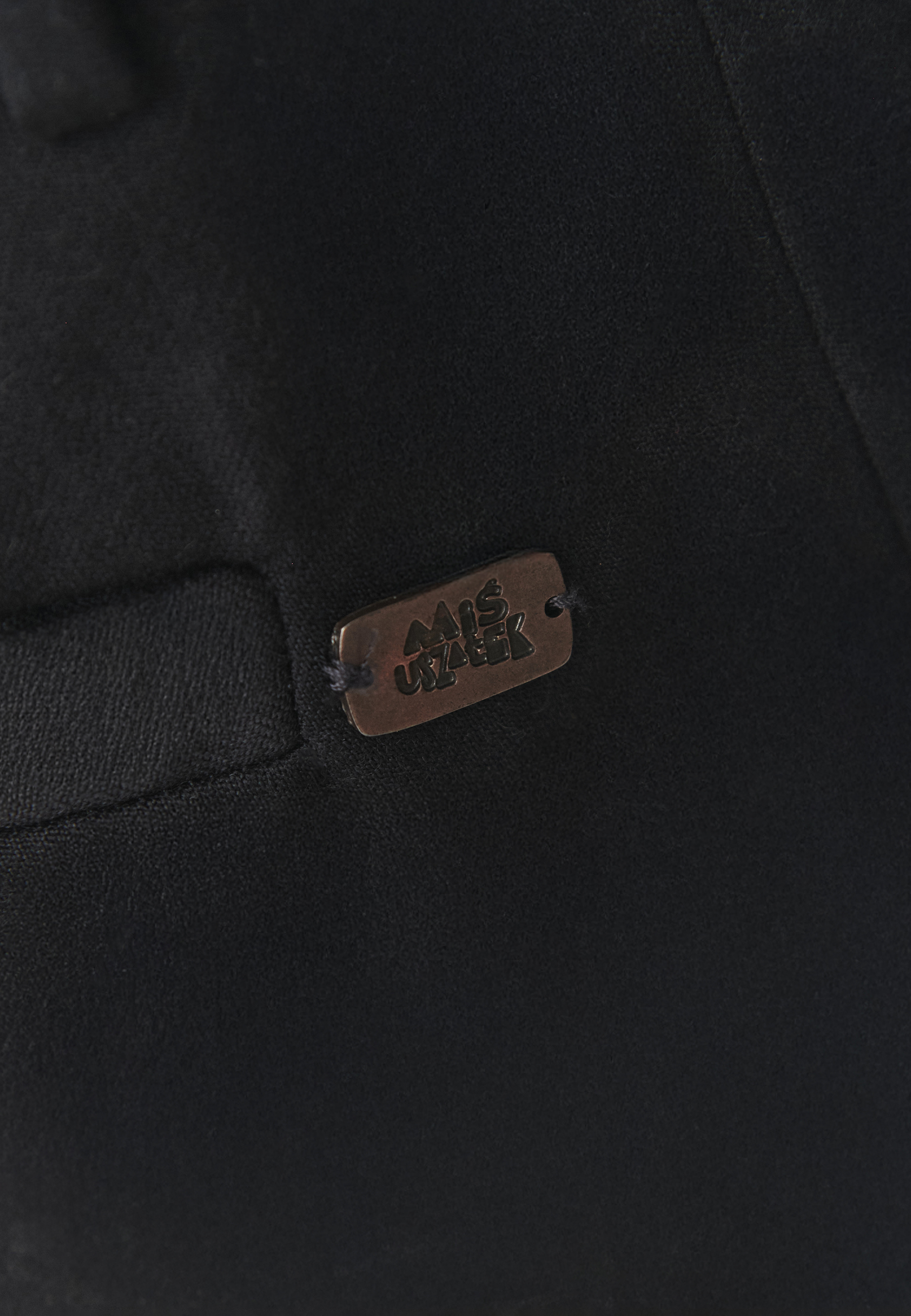 WEŁNIANE SPODNIE MĘSKIE Z KANTEM I MANKIETEM — ELOI 2 GRANATOWY 2