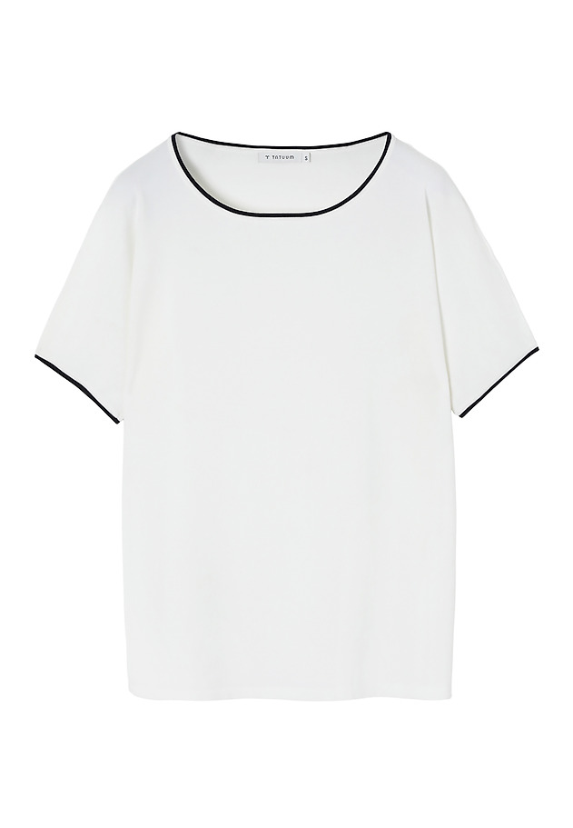 KIMONO BLUZA S KONTRASTNIMI TRAKOVI - ESTETINA KIMONO BLUZA S KONTRASTNIMI TRAKOVI - ESTETINA ECRU 5