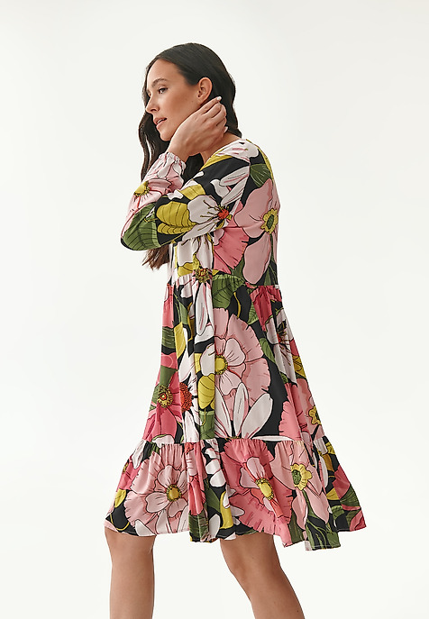 ROCHIE CU VOLANE ÎNFLORATAT MILI MULTICOLOR 2