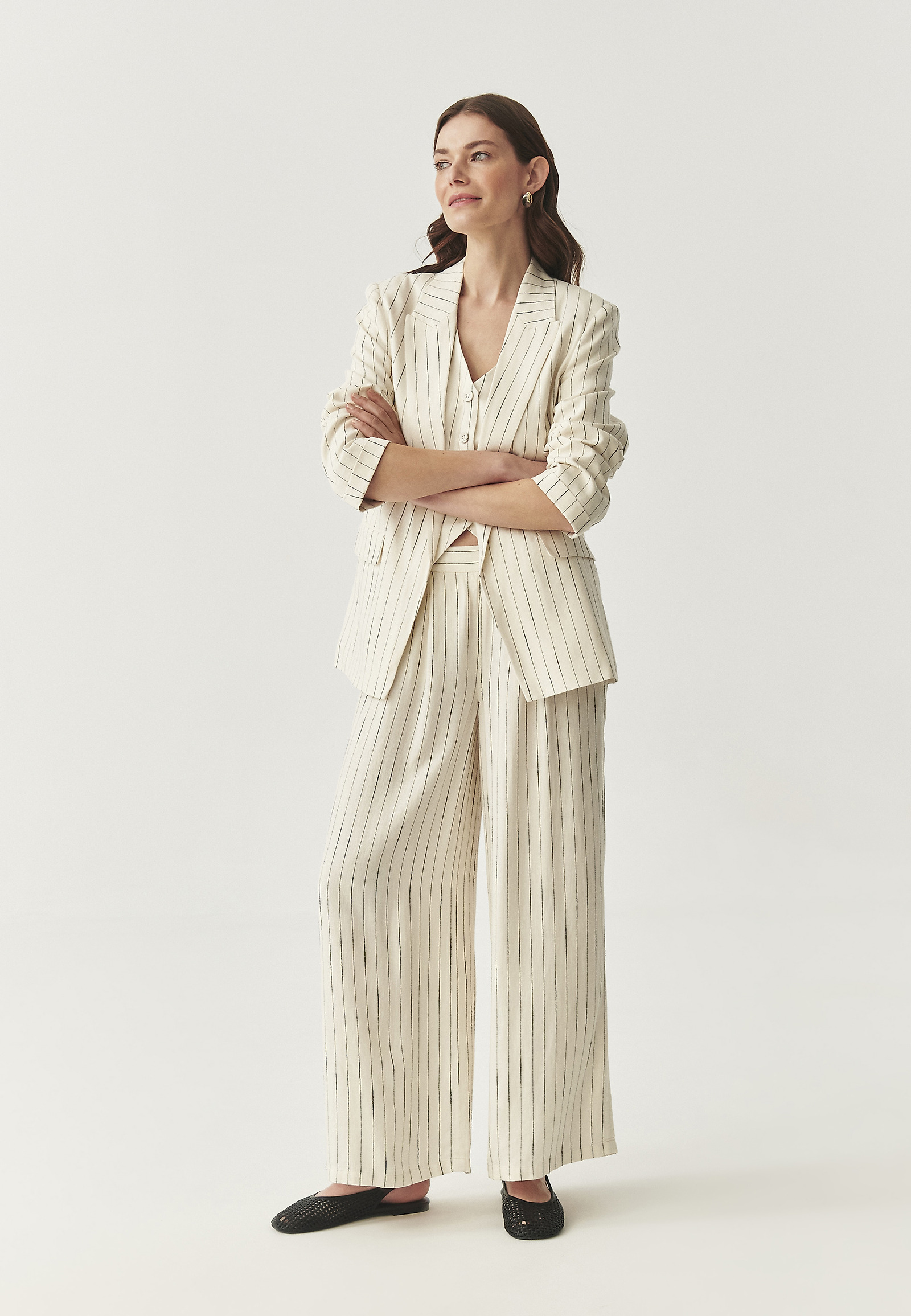 PASIČASTA TKANA BLAZER - SETIS PASIČASTA TKANA BLAZER - SETIS ECRU 111829
