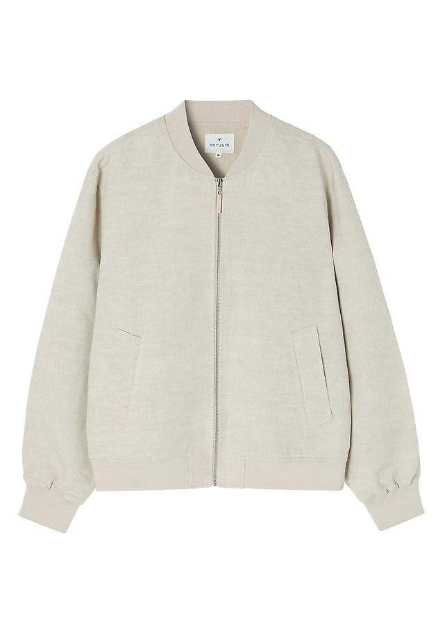 FÉRFI LINEN-PAMUT BOMBER DZSEKI - FORIO FÉRFI LINEN-PAMUT BOMBER DZSEKI - FORIO BÉZS 7