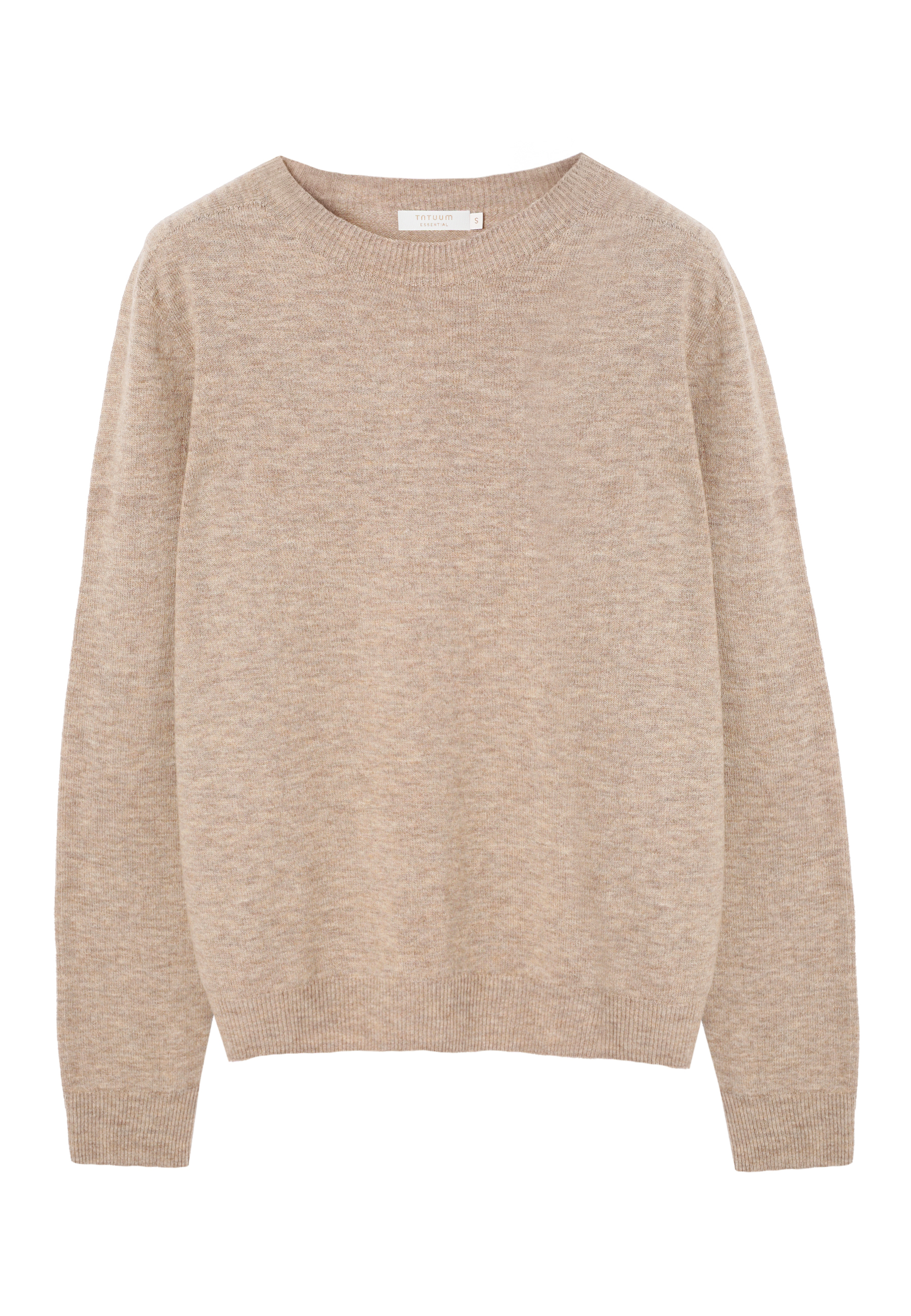 WEŁNIANY SWETER Z DŁUGIM RĘKAWEM - ROSSA BEŻOWY 2