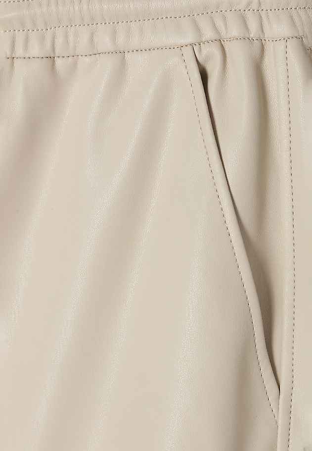 LADIES' FAUX LEATHER TROUSERS LEDI LADIES' FAUX LEATHER TROUSERS LEDI ECRU 6