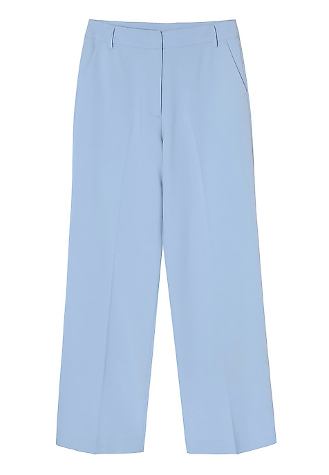 STYLISH LADIES’ WIDE LEG TROUSERS - ZARIANA 2 BLUE 2