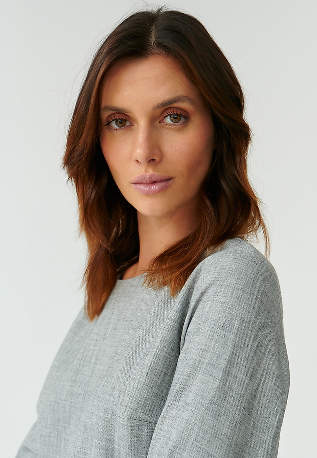 CLASSIC LADIES’ DRESS WITH 3/4 SLEEVES SKAPI CLASSIC LADIES’ DRESS WITH 3/4 SLEEVES SKAPI SZARY 5