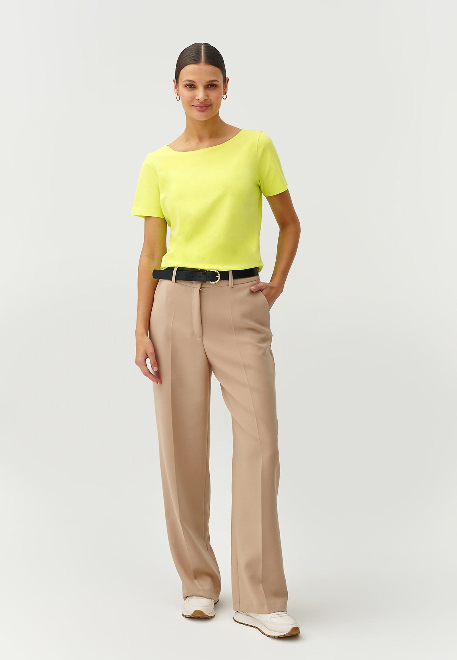 KLASIČNA ŽENSKA BLUZA S KRATKIMI ROKAVI - MIKAJA 1 KLASIČNA ŽENSKA BLUZA S KRATKIMI ROKAVI - MIKAJA 1 ZELENA 94458