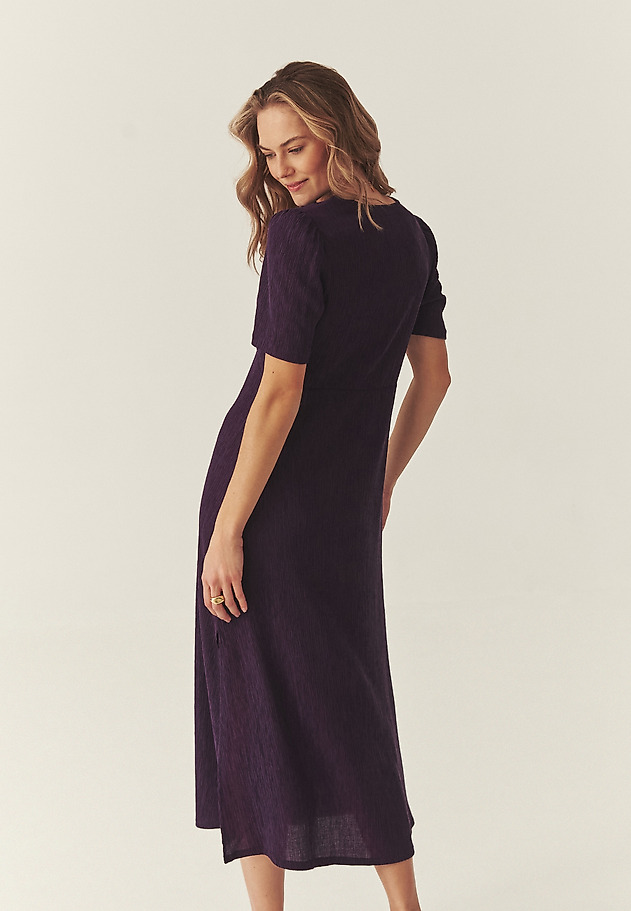 CRINKLE MIDI DRESS - MATABI color PURPLE CRINKLE MIDI DRESS - MATABI color PURPLE