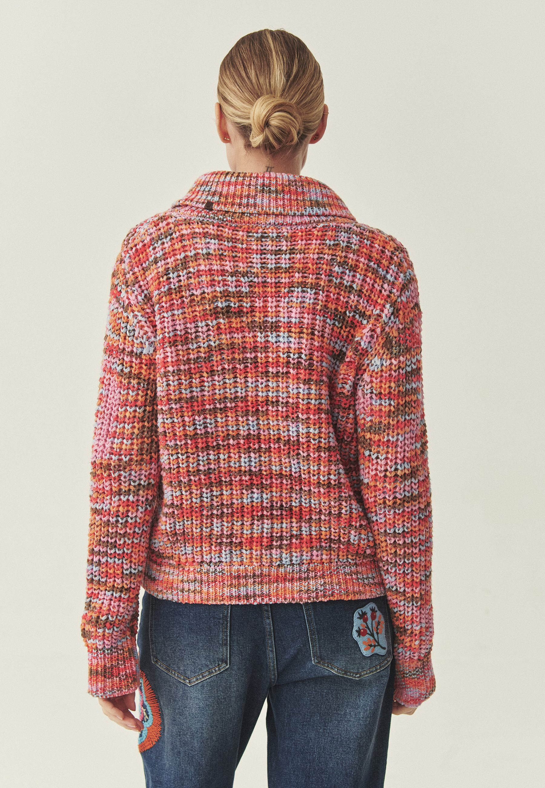 WIELOBARWNY SWETER Z GOLFEM - MELANIE MULTIKOLOR 2