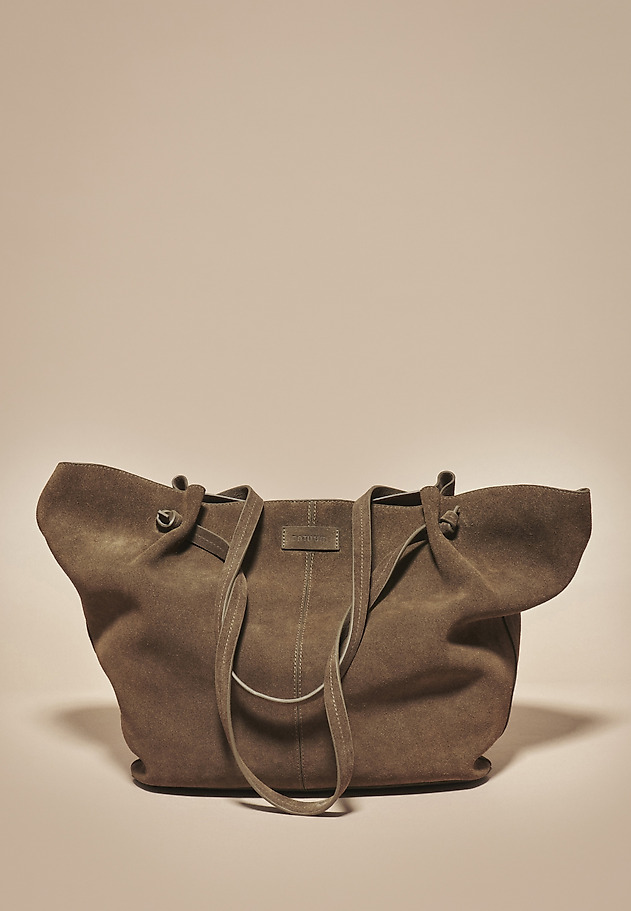 SEMIŠOVÁ TAŠKA S KOZMETICKOU TAŠTIČKOU - ORIA SEMIŠOVÁ TAŠKA S KOZMETICKOU TAŠTIČKOU - ORIA KHAKI 1