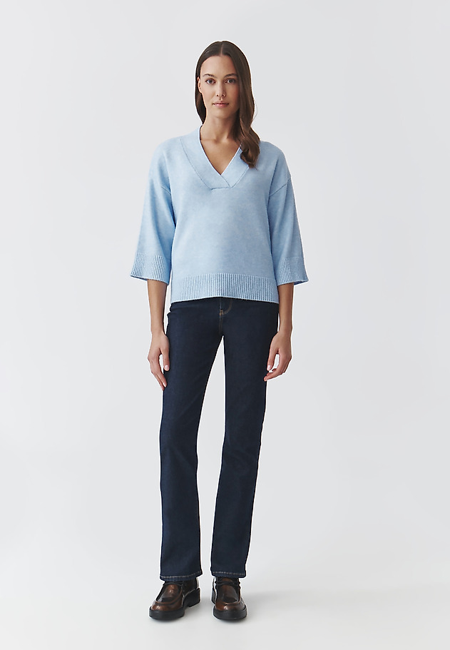 TIMELESS LADIES' JUMPER WITH WIDE SLEEVES — MIU TIMELESS LADIES' JUMPER WITH WIDE SLEEVES — MIU NIEBIESKI 2