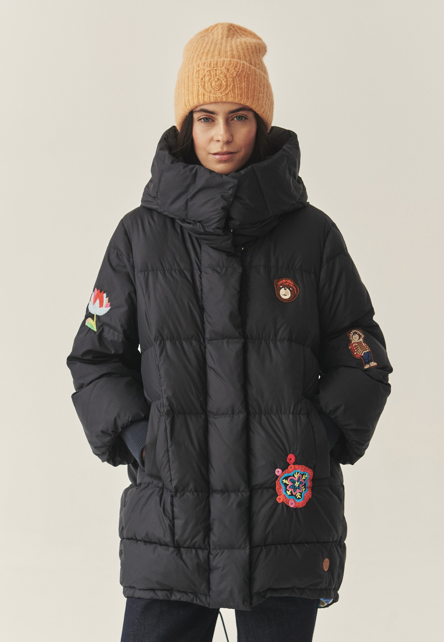 PUCHOWA KURTKA Z MISIEM USZATKIEM - KREZI GRANATOWY 2