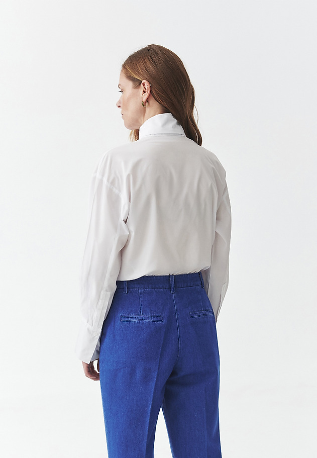 SHIRT WITH NECK TIE — KONKONA SHIRT WITH NECK TIE — KONKONA BIAŁY 2