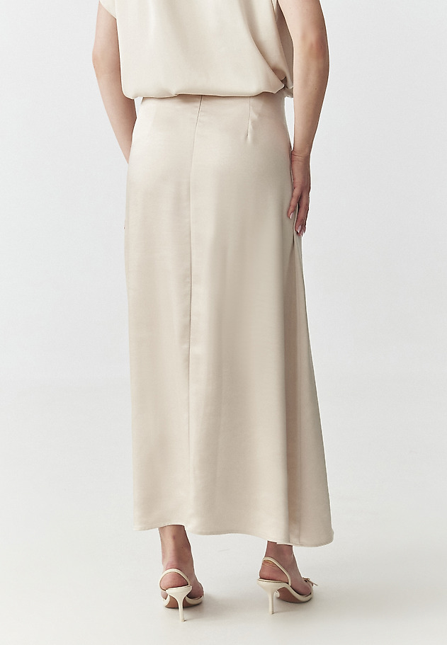 FUSTĂ MAXI DIN SATIN - LUKSA FUSTĂ MAXI DIN SATIN - LUKSA BEJ 3