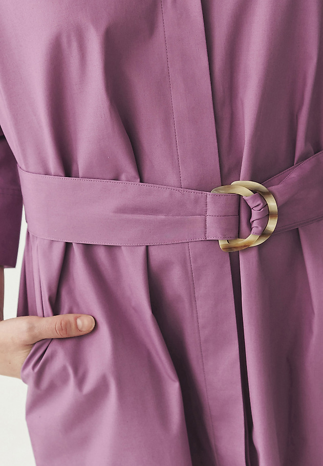 COTTON SHIRT DRESS - ALTEA COTTON SHIRT DRESS - ALTEA FIOLETOWY 6