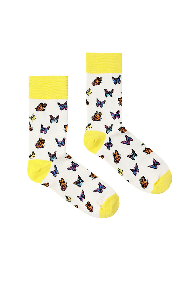 COTTON SOCKS WITH BUTTERFLIES — MOTI COTTON SOCKS WITH BUTTERFLIES — MOTI MULTIKOLOR 1