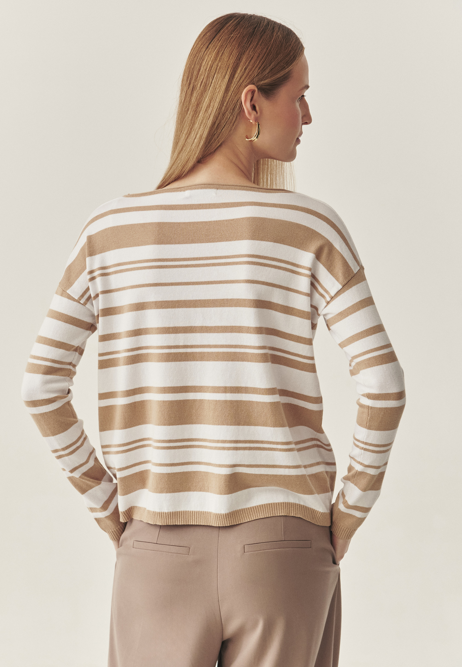 PULOVER DE DAMĂ CU DUNGI NEREGULATE - STRIPPI MULTICOLOR 2