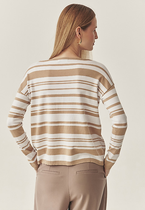 LADIES’ SWEATER IN IRREGULAR STRIPES PATTERN - STRIPPI MULTICOLOR 2