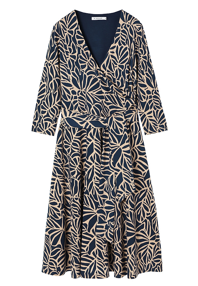LADIES’ PATTERNED DRESS WITH A V-SHAPED NECKLINE - IGA 1 LADIES’ PATTERNED DRESS WITH A V-SHAPED NECKLINE - IGA 1 MULTICOLOR 8