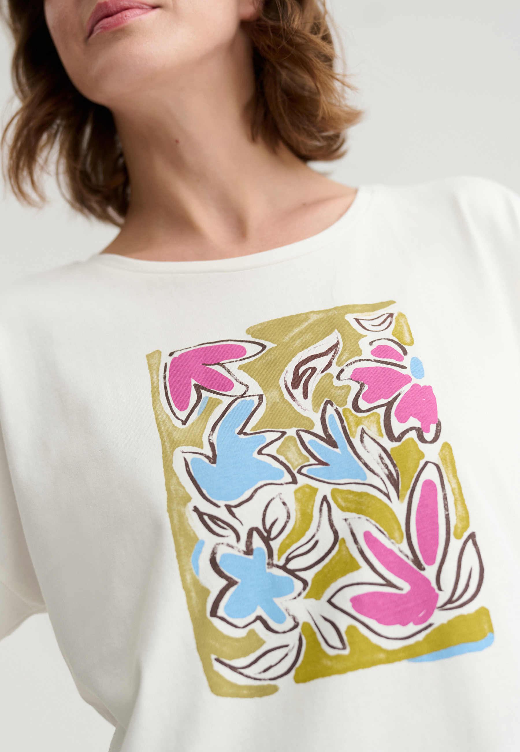 BAWEŁNIANY T-SHIRT Z NADRUKIEM -MONKI 1
