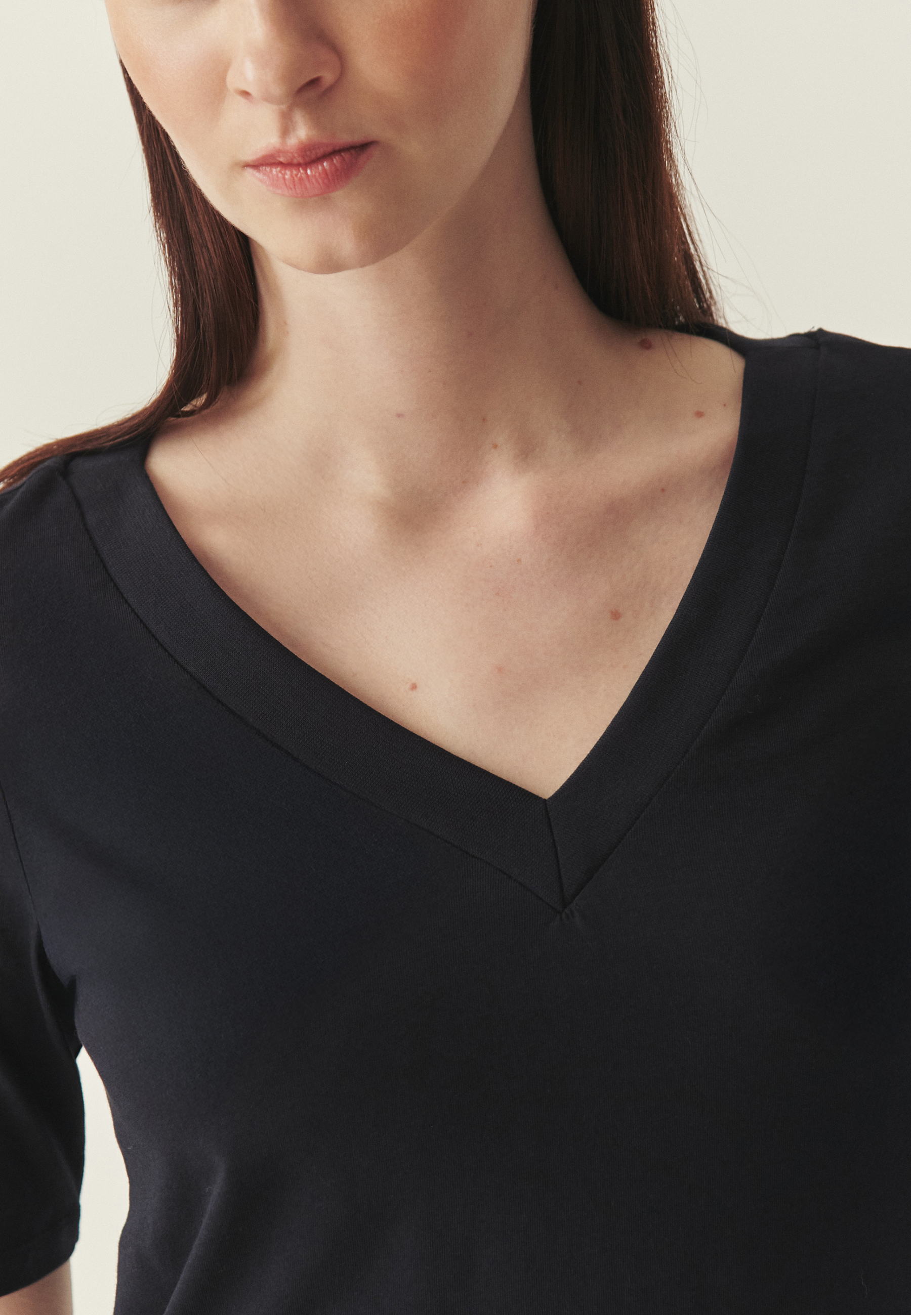 SWOBODNA BLUZKA Z BAWEŁNY - RABA GRANATOWY 2