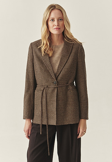 WEŁNIANY ŻAKIET W PEPITKĘ - SOMA WEŁNIANY ŻAKIET W PEPITKĘ - SOMA