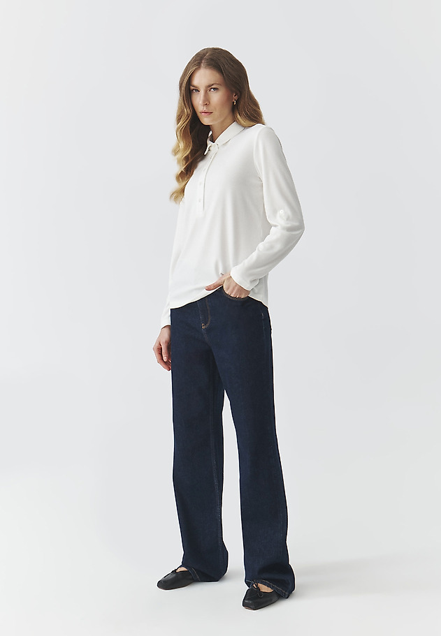 ŽENSKA PLETENA BLUZA Z NASTAVLJIVIMI ROKAVI - FLEA ŽENSKA PLETENA BLUZA Z NASTAVLJIVIMI ROKAVI - FLEA ECRU 7
