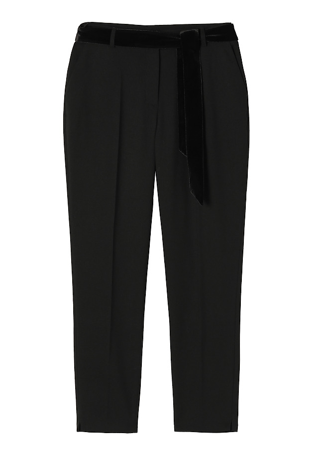LADIES’ TROUSERS WITH A VELVET BELT MALANA LADIES’ TROUSERS WITH A VELVET BELT MALANA CZARNY 5