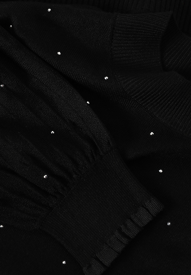 BLACK JUMPER WITH SPARKLY DETAILS - MESHY BLACK JUMPER WITH SPARKLY DETAILS - MESHY BLACK 8