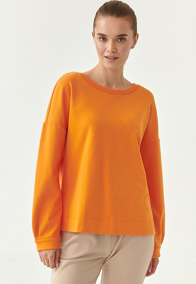 LADIES' KNITTED SWEATSHIRT KURTIKA LADIES' KNITTED SWEATSHIRT KURTIKA POMARAŃCZOWY 3