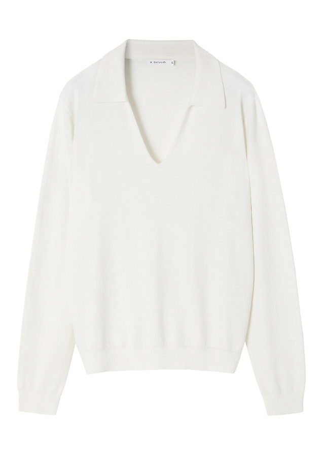 CLASSIC CASHMERE BLEND JUMPER - PALA 1 CLASSIC CASHMERE BLEND JUMPER - PALA 1 ECRU 5