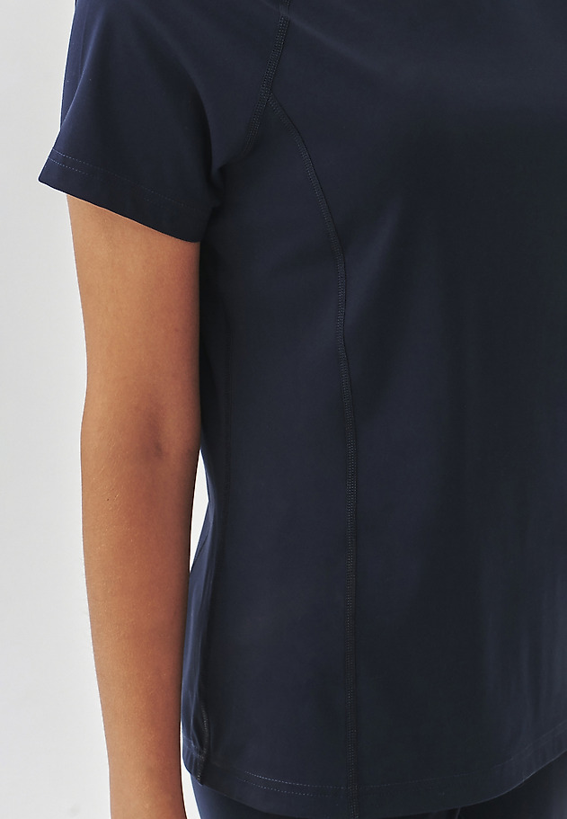 ŽENSKA PLETENA BLUZA S KRATKIMI ROKAVI - ELENA ŽENSKA PLETENA BLUZA S KRATKIMI ROKAVI - ELENA TEMNO MODRA 4