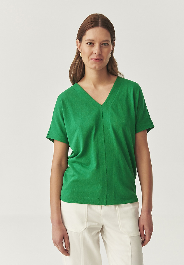 KNITTED BLOUSE WITH COTTON - ZELIJA 1 KNITTED BLOUSE WITH COTTON - ZELIJA 1 ZIELONY 2