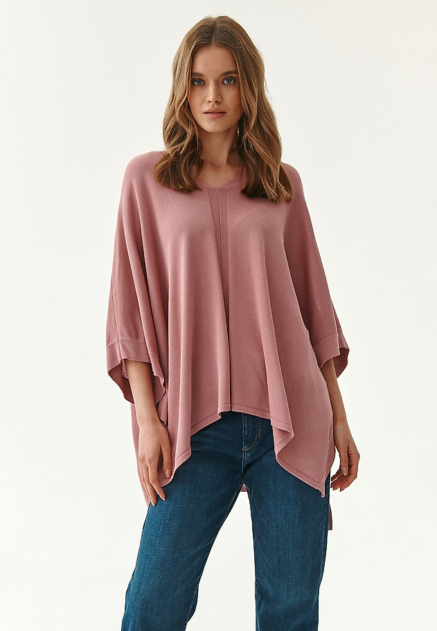 LADIES' PONCHO SWEATER PONNA LADIES' PONCHO SWEATER PONNA PINK 5