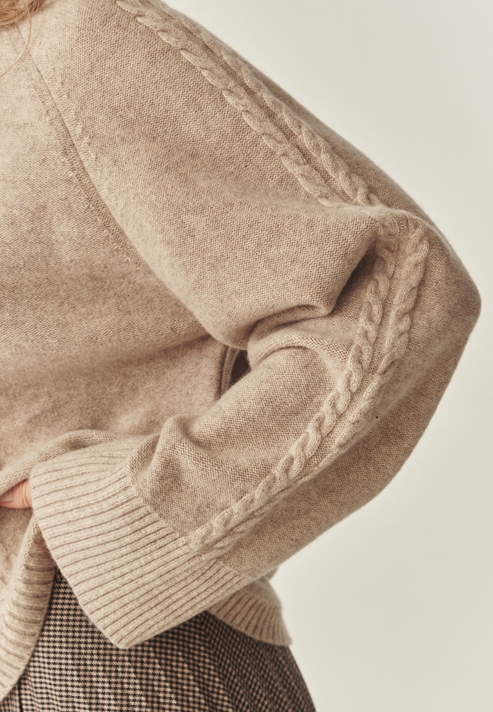 BOXY WOOL JUMPER - WOLLA BOXY WOOL JUMPER - WOLLA BEIGE 117513