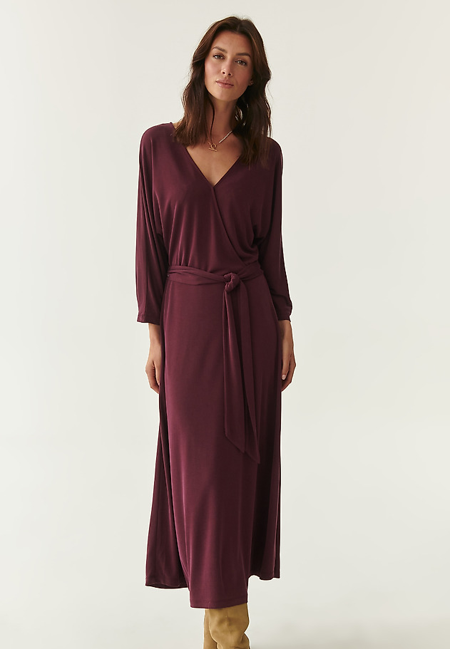 KNITTED WRAP DRESS APARTI KNITTED WRAP DRESS APARTI RED 3