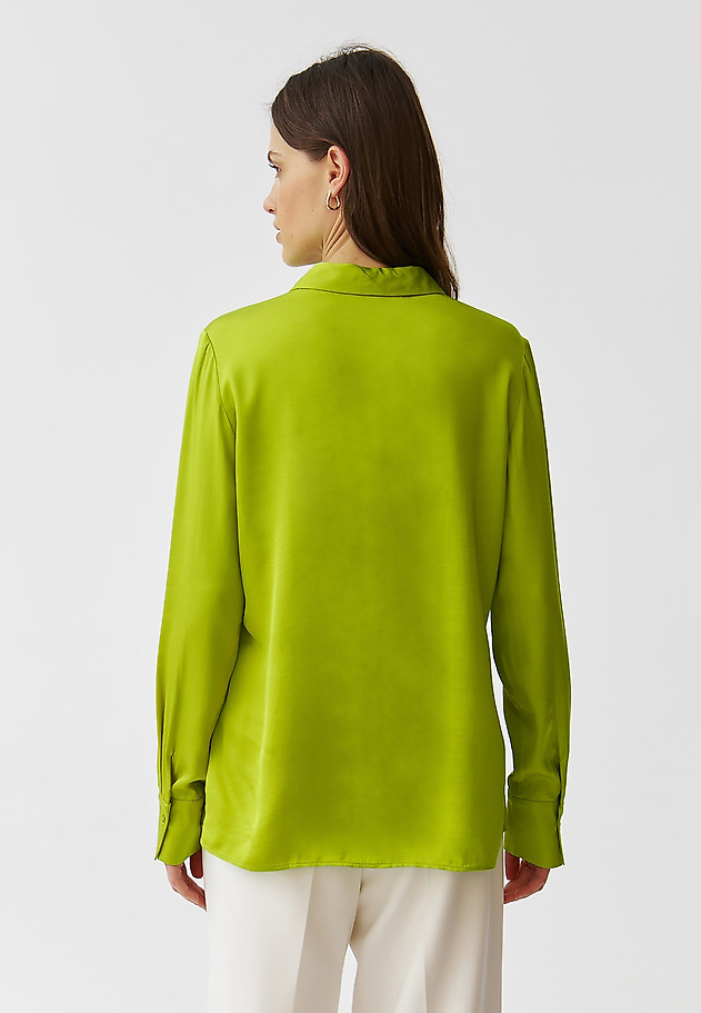 LADIES’ SATIN STYLISH BLOUSE - NIKA LADIES’ SATIN STYLISH BLOUSE - NIKA ZIELONY 5