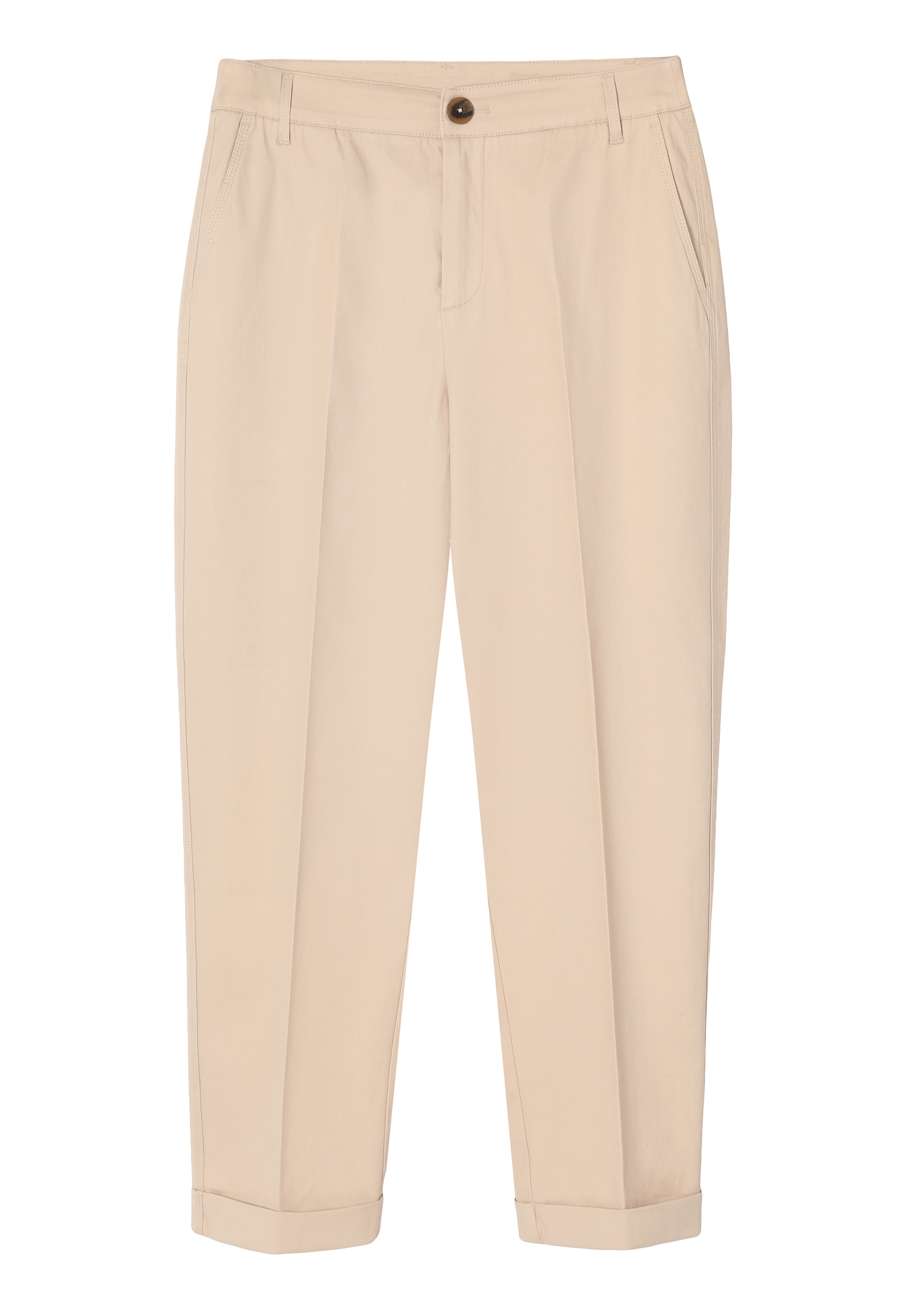 PANTALONI CHINO CU DUNGĂ ȘI MANȘETĂ - SEREMI 2 BEJ 2