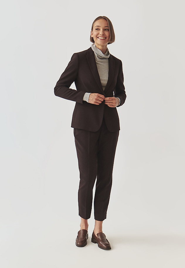 CLASSIC FABRIC BLAZER - KAREMA CLASSIC FABRIC BLAZER - KAREMA BRĄZOWY 2