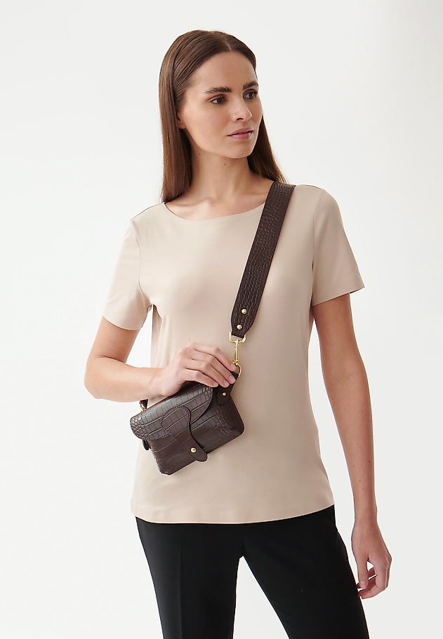 SKÓRZANA TORBA DAMSKA BRAZI SKÓRZANA TORBA DAMSKA BRAZI BRĄZOWY 3