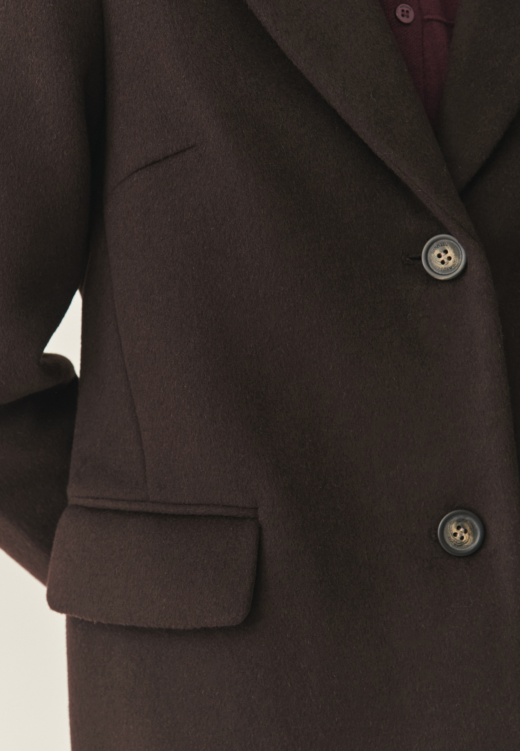 PALTON DE DAMĂ DIN ȚESĂTURĂ PENTRU TOAMNĂ ȘI IARNĂ - SAKOWIA MARO 2