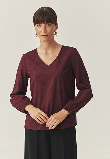 BAWEŁNIANA BLUZKA Z HAFTEM - TERIA BAWEŁNIANA BLUZKA Z HAFTEM - TERIA