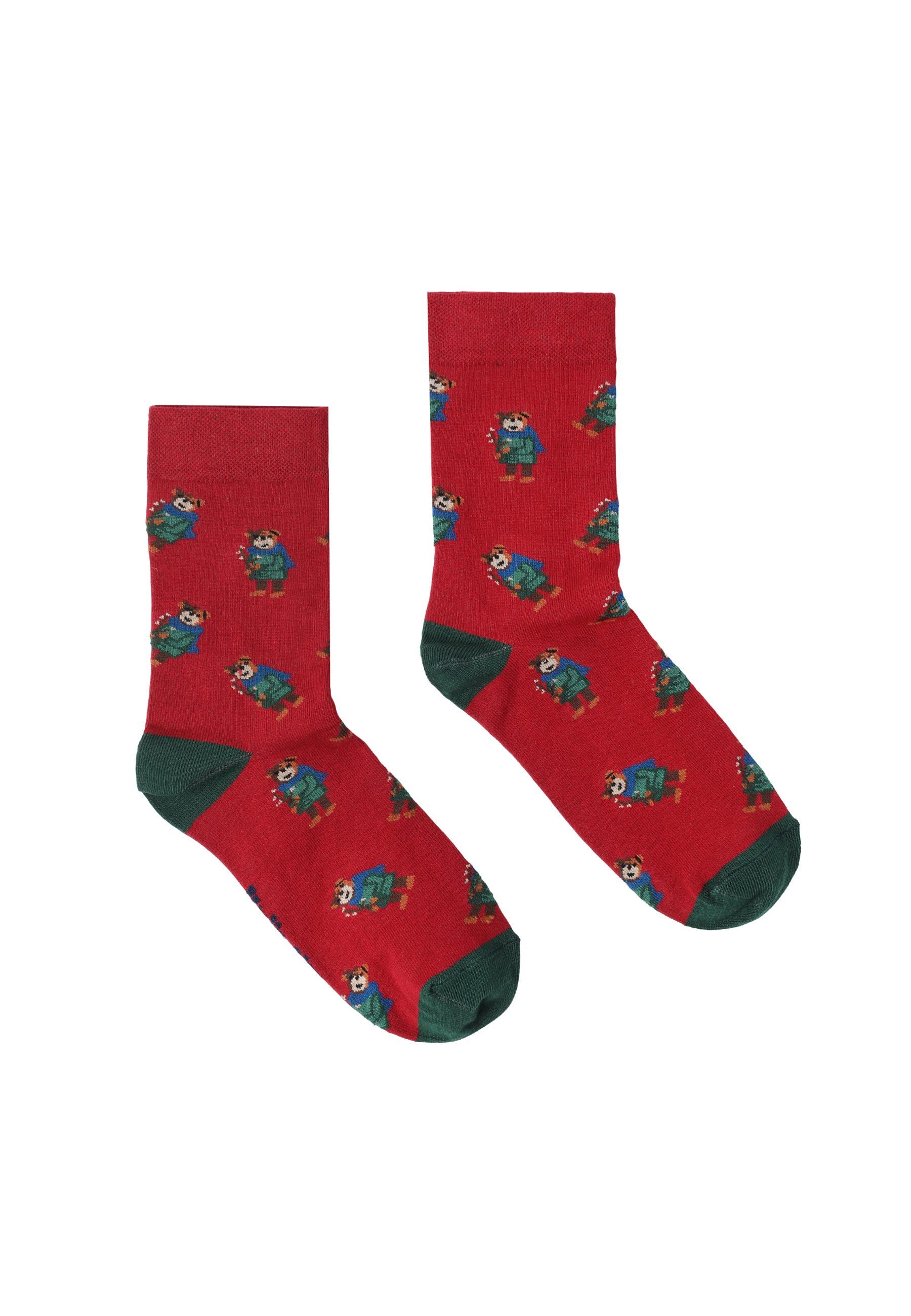 BAWEŁNIANE SKARPETKI MĘSKIE Z MISIEM USZATKIEM — MISIERETKI 3 MULTIKOLOR 2