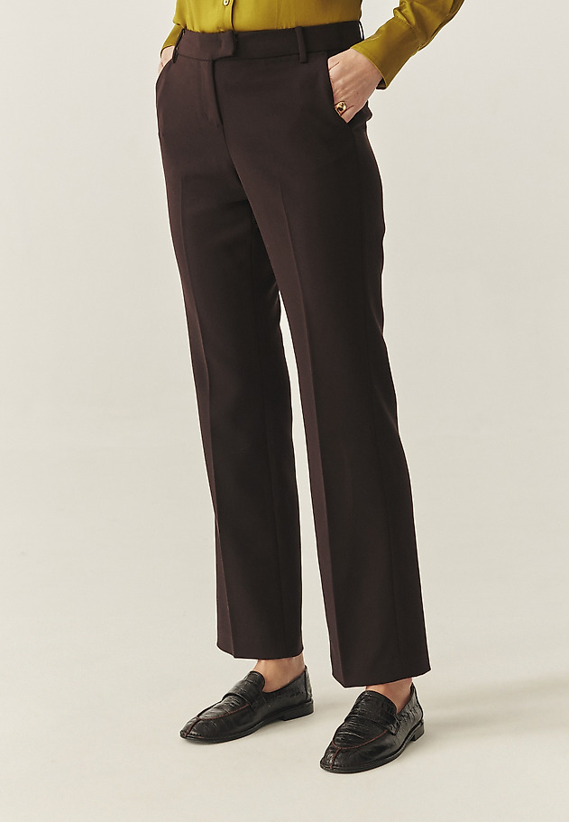 DARK CHOCOLATE SUIT TROUSERS - LAURANIA DARK CHOCOLATE SUIT TROUSERS - LAURANIA BROWN 2