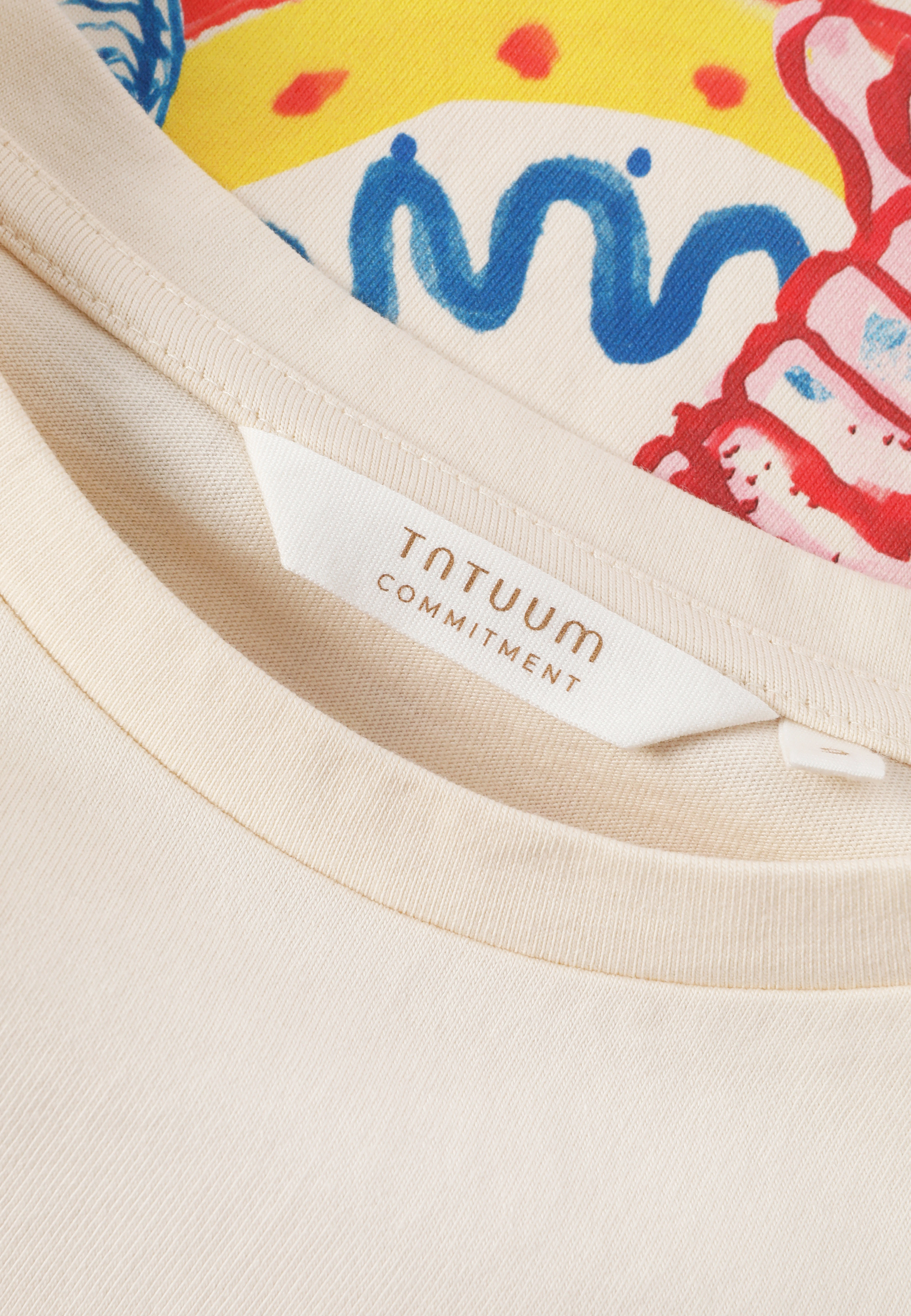 BAWEŁNIANY T-SHIRT Z NADRUKIEM - MAR