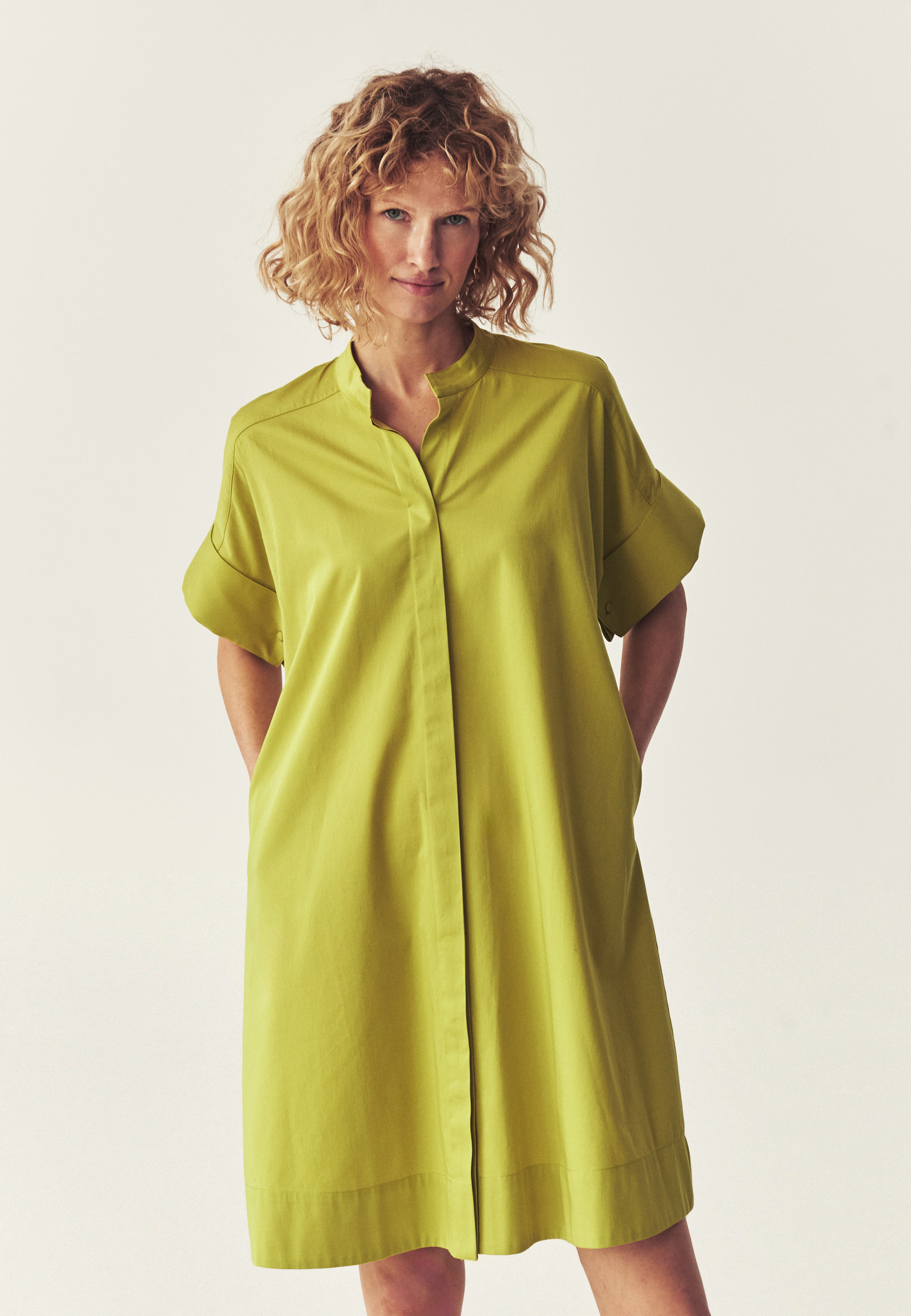 LIMONKOWA SUKIENKA Z BAWEŁNY - ALIATI ZIELONY 2