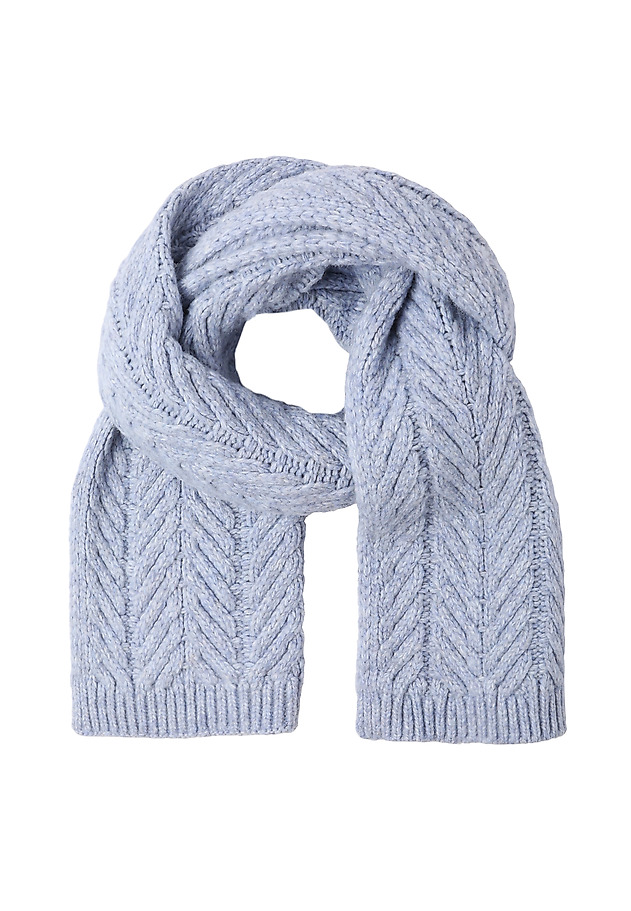 LADIES' KNITTED SCARF — WELLIR LADIES' KNITTED SCARF — WELLIR BLUE 1
