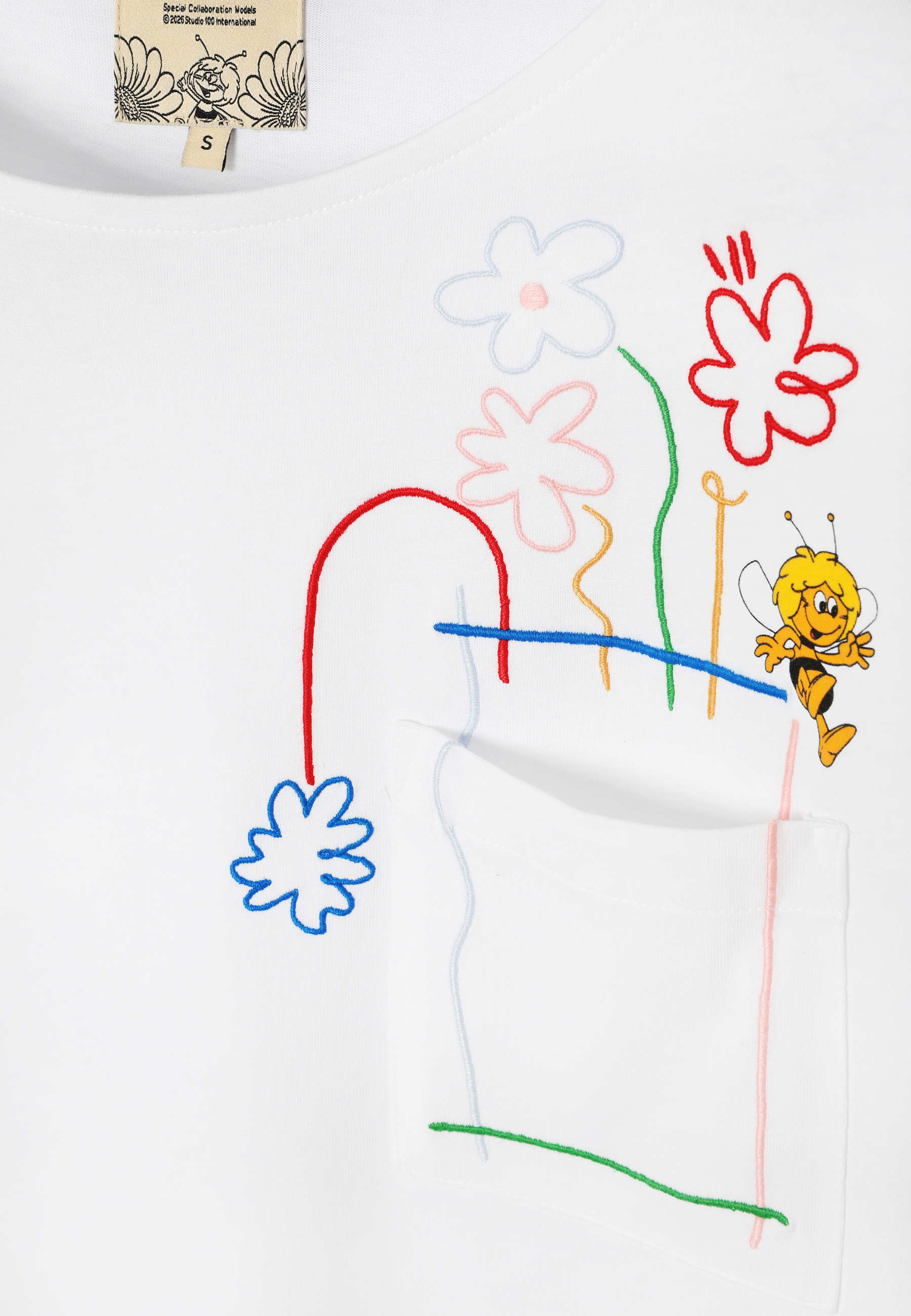 COTTON T-SHIRT WITH POCKET - LALISO WHITE 2