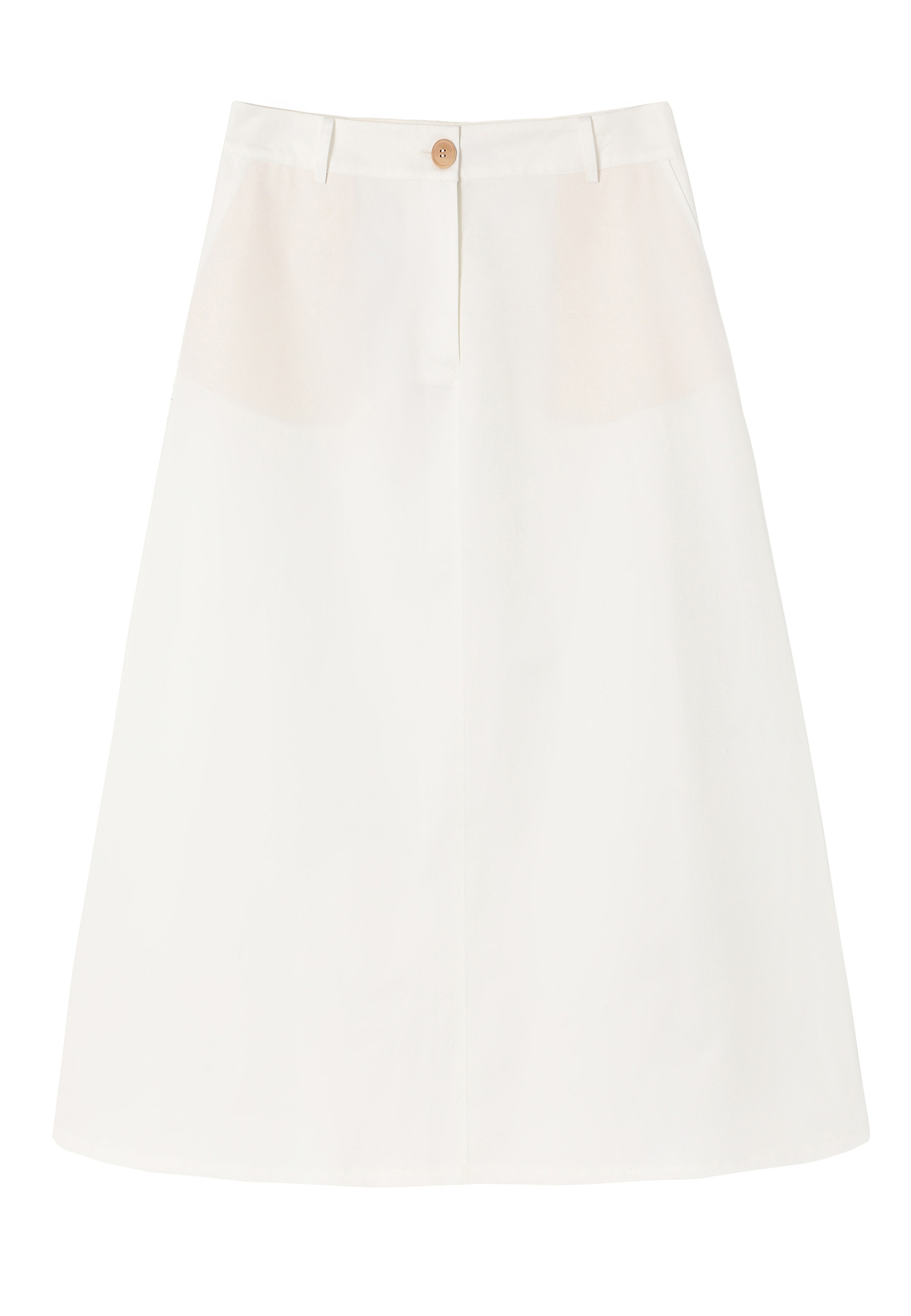 COTTON MIDI SKIRT - PO 2 COTTON MIDI SKIRT - PO 2 WHITE 111076
