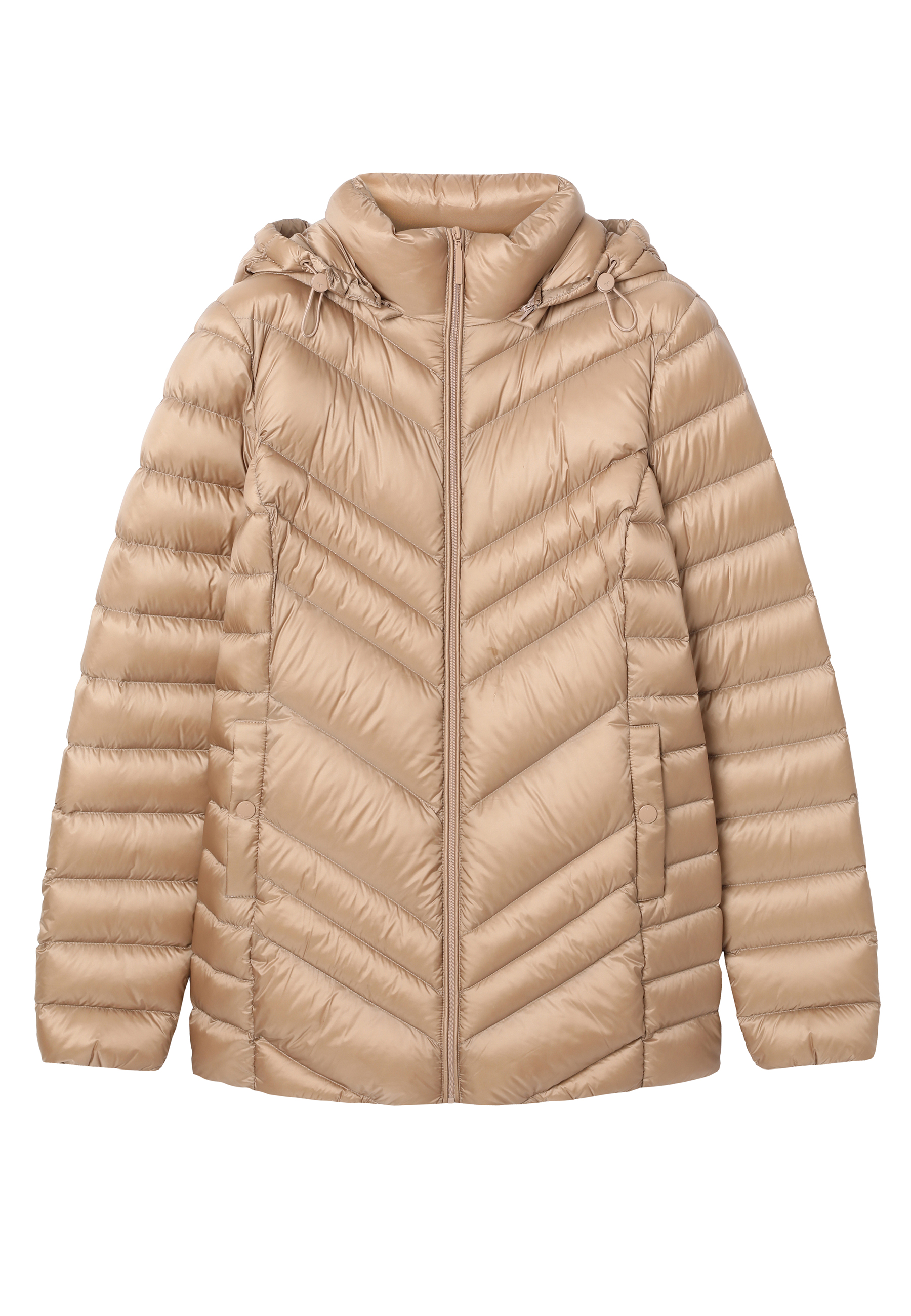 PUCHOWA KURTKA Z KAPTUREM - ATIKA BEŻOWY 2